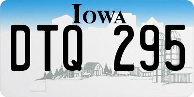 IA license plate DTQ295