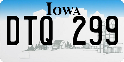 IA license plate DTQ299