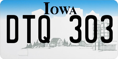 IA license plate DTQ303