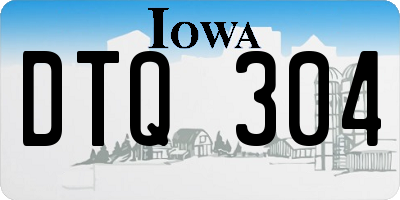 IA license plate DTQ304