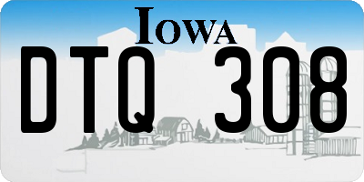 IA license plate DTQ308