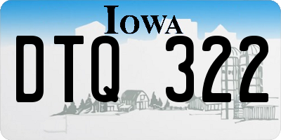 IA license plate DTQ322
