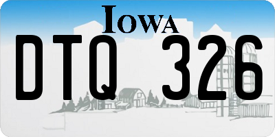 IA license plate DTQ326