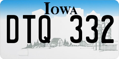 IA license plate DTQ332
