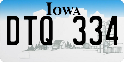 IA license plate DTQ334