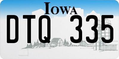 IA license plate DTQ335