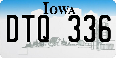 IA license plate DTQ336