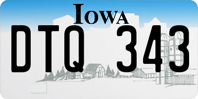 IA license plate DTQ343
