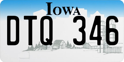 IA license plate DTQ346