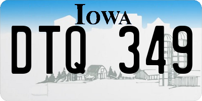 IA license plate DTQ349