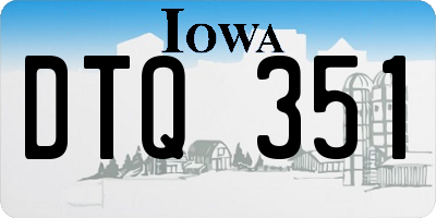 IA license plate DTQ351