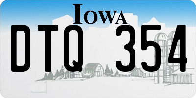 IA license plate DTQ354