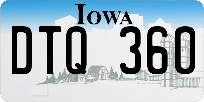 IA license plate DTQ360