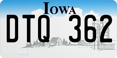 IA license plate DTQ362