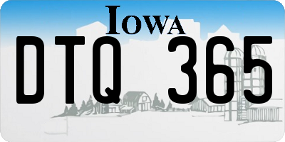 IA license plate DTQ365