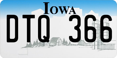 IA license plate DTQ366