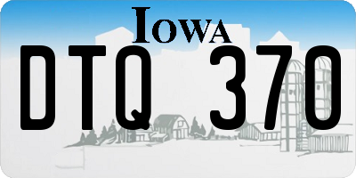 IA license plate DTQ370