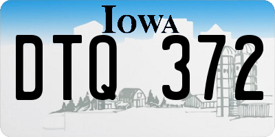 IA license plate DTQ372