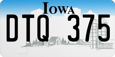 IA license plate DTQ375