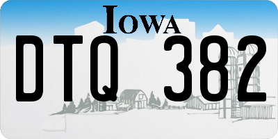 IA license plate DTQ382