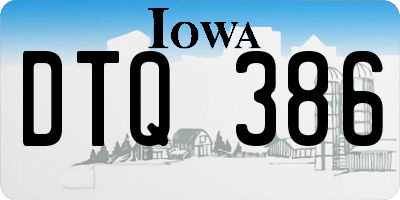 IA license plate DTQ386