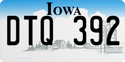 IA license plate DTQ392