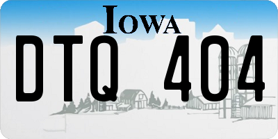 IA license plate DTQ404
