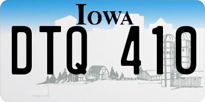 IA license plate DTQ410