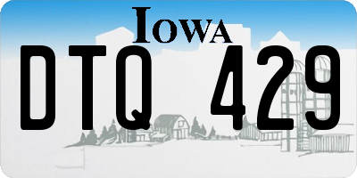 IA license plate DTQ429