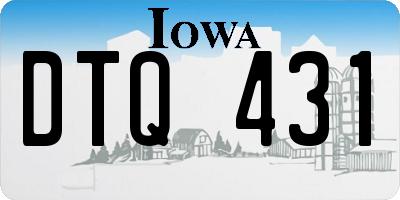 IA license plate DTQ431