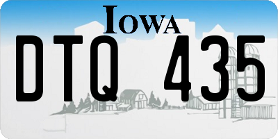 IA license plate DTQ435