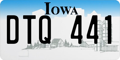 IA license plate DTQ441