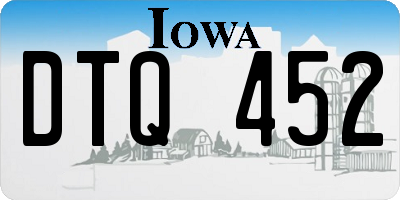 IA license plate DTQ452