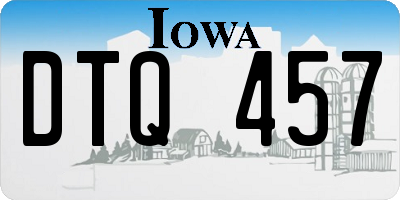 IA license plate DTQ457