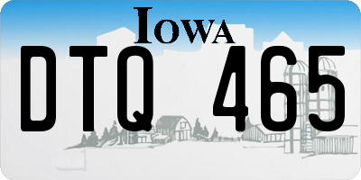 IA license plate DTQ465