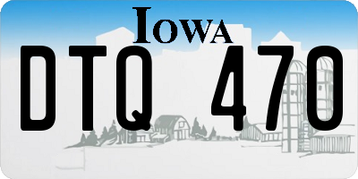 IA license plate DTQ470