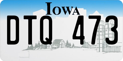 IA license plate DTQ473