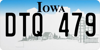 IA license plate DTQ479