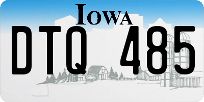 IA license plate DTQ485