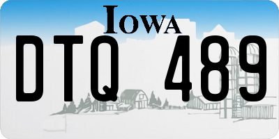 IA license plate DTQ489