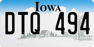 IA license plate DTQ494