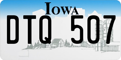 IA license plate DTQ507