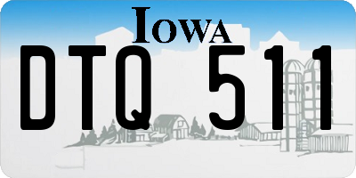IA license plate DTQ511