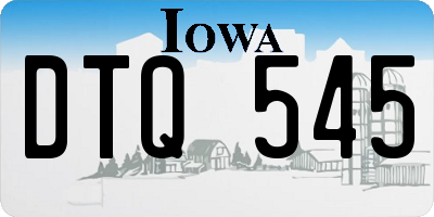 IA license plate DTQ545