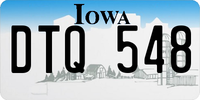 IA license plate DTQ548
