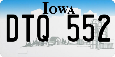 IA license plate DTQ552