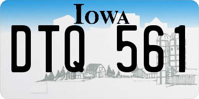 IA license plate DTQ561
