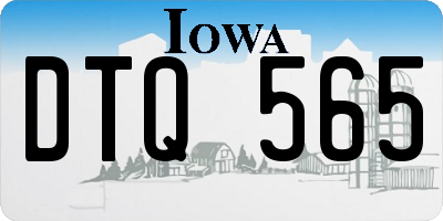 IA license plate DTQ565