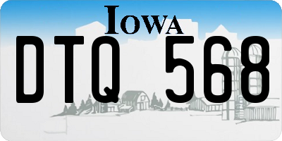IA license plate DTQ568