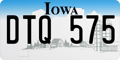 IA license plate DTQ575